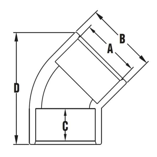 Thumbnail Cot PVC-U 45° D280 3