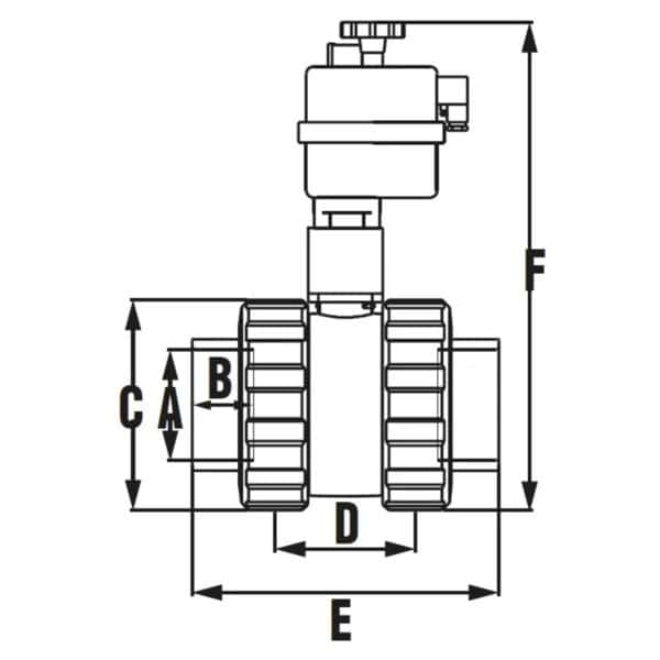 Thumbnail Robinet cu bilă acționare electrică PTFE D 032 3