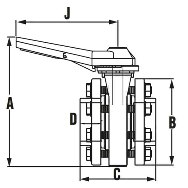 Thumbnail Robinet fluture cu flanșă D 140 3