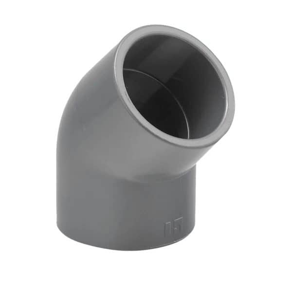 Cot PVC-U 45° D280 - Coturi PVC Premium PiscinEcom
