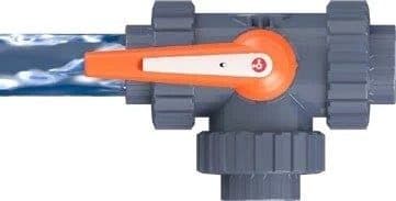 Robinet cu bilă 3 căi acționare electrică PTFE"L" D075 - Imagine Galerie 5 PiscinEcom