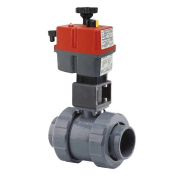 Robinet cu bilă acționare electrică PTFE D 032 - Vedere Principală PiscinEcom
