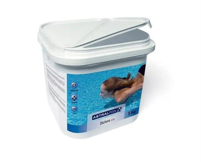 Diclor acid granule 55% 5kg - Vedere Principală PiscinEcom