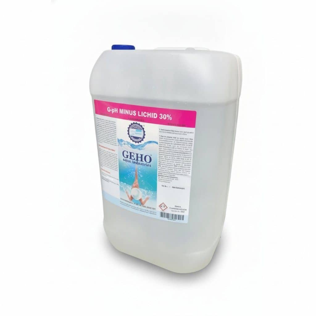 Agent corector pH plus lichid pentru piscină Geho 33% 25l - Corectori pH Premium PiscinEcom