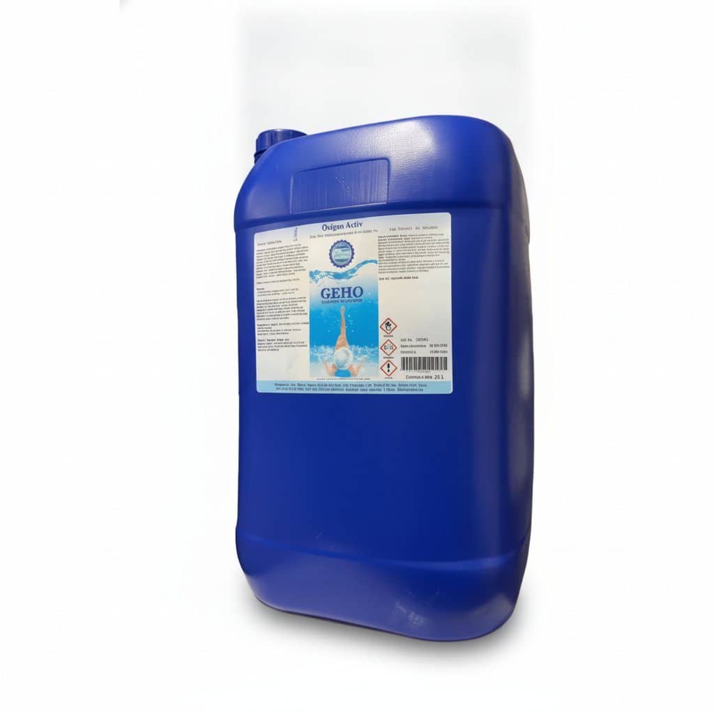 Oxigen activ pentru piscină Geho concentrație 11.5% volum 25l - Dezinfectanți fără Clor Premium PiscinEcom