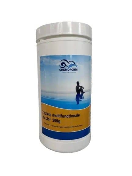 Clor multifuncțional tablete pentru piscină Chemoform 1kg (200g/tabletă) - Produse Combinate de Tratare a Apei Premium PiscinEcom