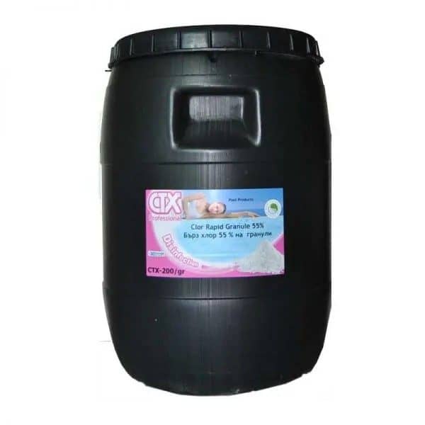 Clor rapid granule pentru piscină CTX 200-50 55% ambalaj 50kg - Dezinfectanți cu Clor Premium PiscinEcom