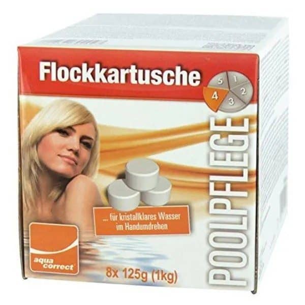 Floculant cartuș pentru piscină PiscinEcom 8 săculeți x 125g - Floculanți Premium PiscinEcom