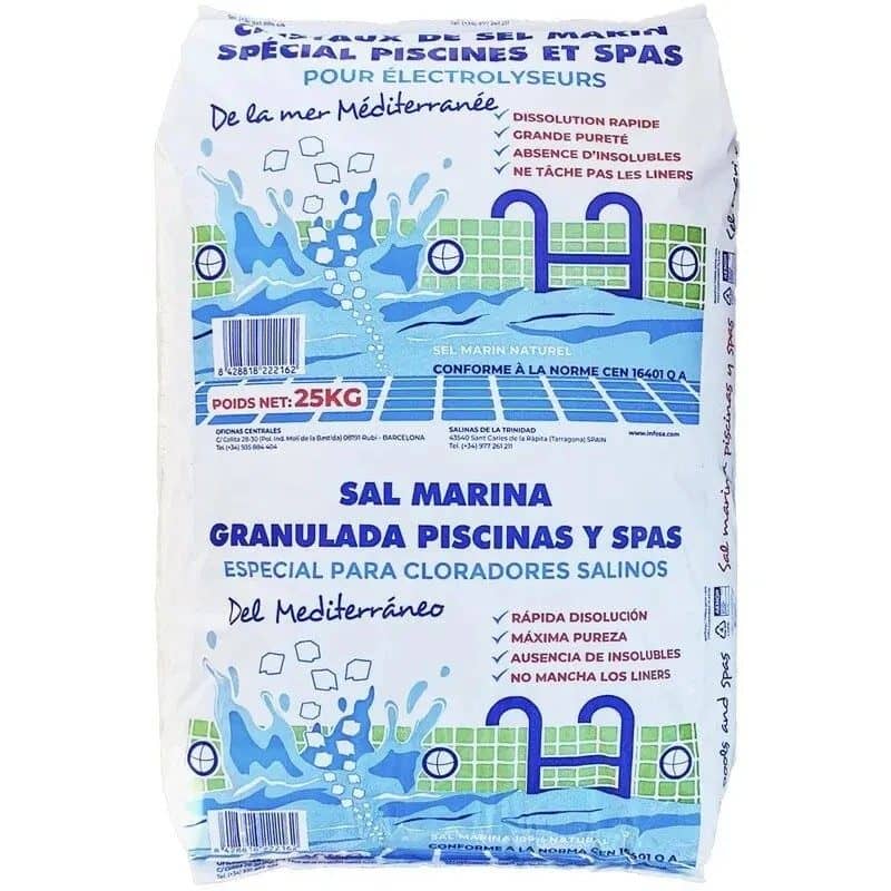 Sare de mare specială granulată 25kg - Sisteme Electroliză Piscină Premium PiscinEcom