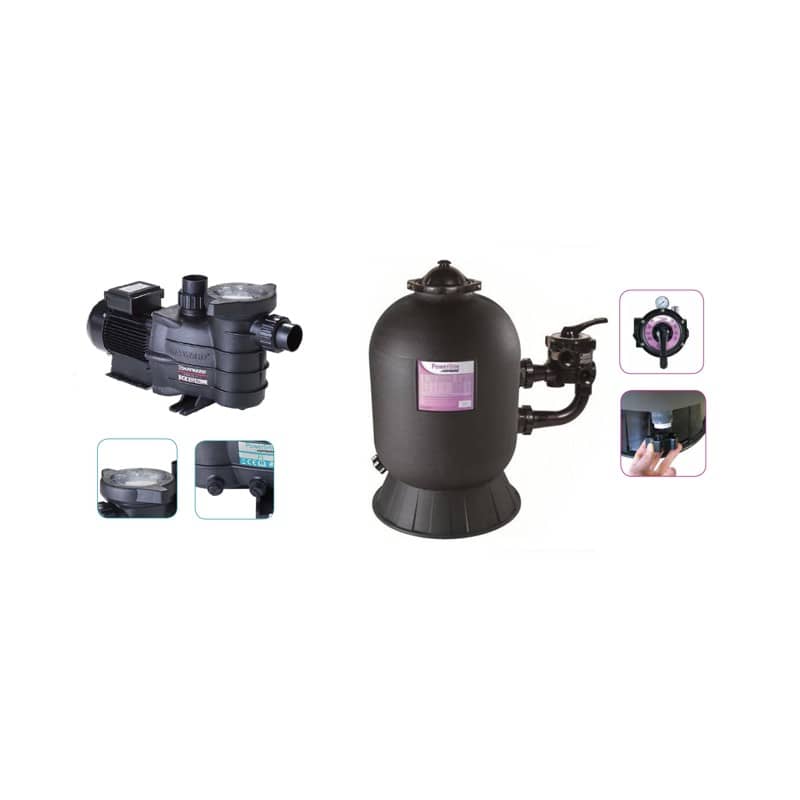 Set filtrare piscina Powerline Side 10 mc/h - Hayward - Kit Filtrare Piscina Premium PiscinEcom